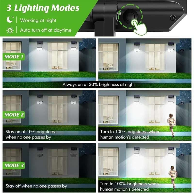 Lampe Solaire LED 500 lm - Éclairez Votre Extérieur ! – Image 3